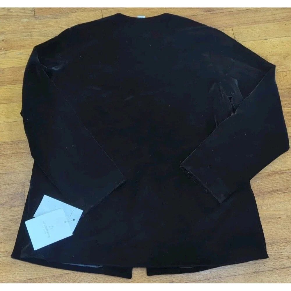 New Liz Claiborne Lizsport Women's Single Breasted Lined Black Sz. M NWT